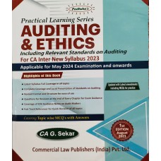CA INTER-AUDITING & ETHICS FOR MAY 2024 EXAMS -BY G SEKAR